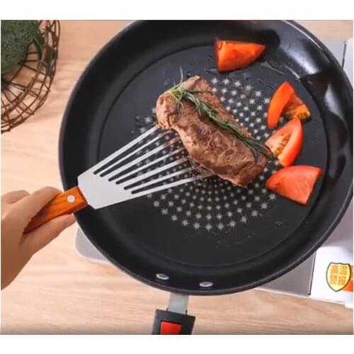 Stainless Steel Spatula Multifunctional Household Cooking Shovel Slotted Turner for Steak Fish Bread 28cm*8.2cm*1.5cm