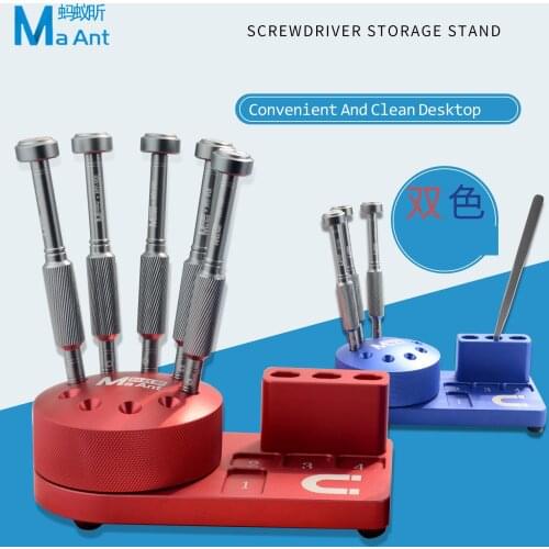 MaAnt 360° Rotating Screwdriver Tweezer Storage Stand Magnetic Organizing Holder Mobile Phone Maintenance Tool Accessories Box