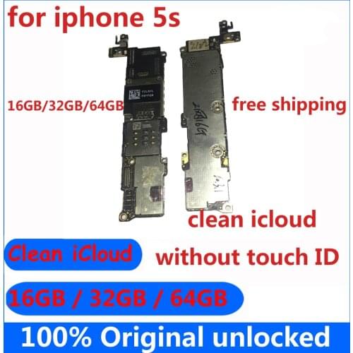 16GB for iphone 5S Top quality motherboard with clean icloud 32GB 64GB Original Unlocked mainboard Good working logic board