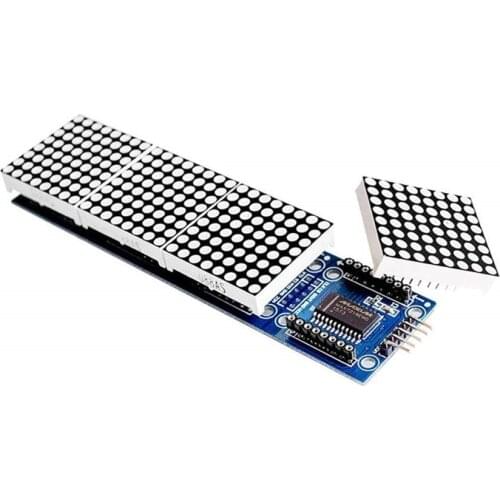 Max7219 Dot Matrix Module Microcontroller 4 In One Display With 5p Line 4 In 1 Red/green