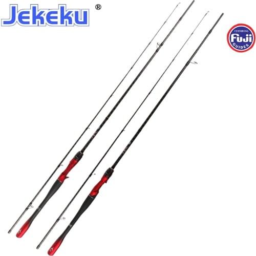 JEKEKU NEW FUJI Lure Spinning Fishing Rod 2.13m 2.4m Fast Action Casting Rod 2 Section Carbon Fishing Pole ML Power 7-25g 6-12LB