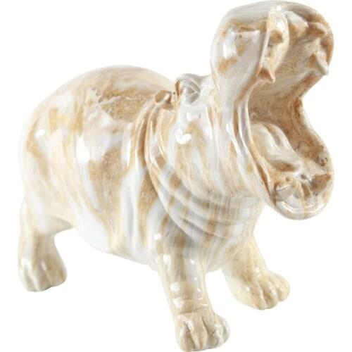 Resin Crafts Ornaments Modern Minimalist Creative Rhino Style Living Room Desktop Decorations Hippo Gift Home Decoration