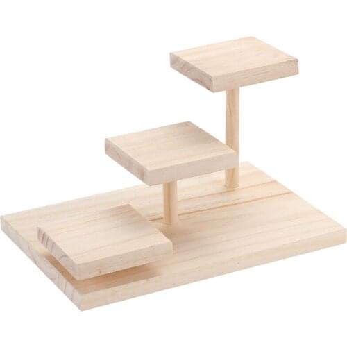 3-Layers of Solid Wood Eyeglasses Display Shelf Sunglasses Rack Jewelry Rack Optician Display Props Home Placement Shelf