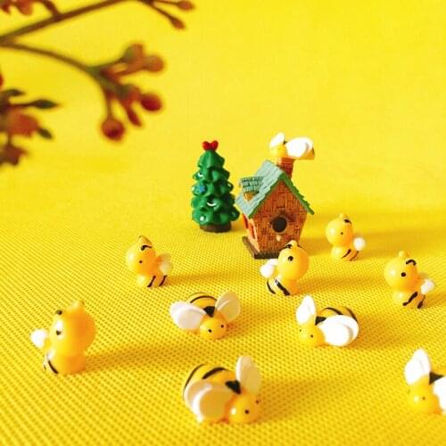 Sale~10 Pcs bee/animals//miniatures/cute/ fairy garden/gnome/moss terrarium decor/crafts/bonsai/figurine/diy supplies