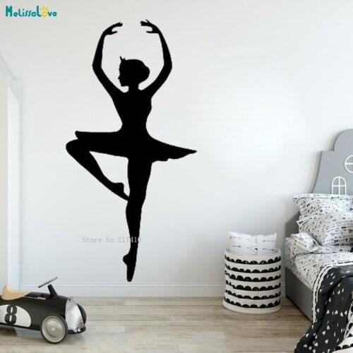 Simple And Smart Ballet Wall Decals Simple Home Décor Girls Baby Room Murals Removable Unique Gift Cute Sticker YT4025
