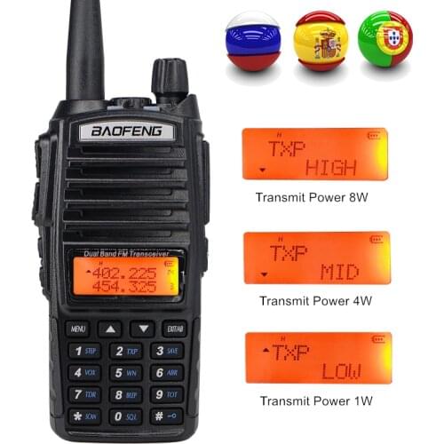 Hot price Baofeng UV-82 Walkie Talkie UHF VHF 400-520MHz Two Way Radio UV82 Dual Band Amateur Ham CB Radios HF FM Transceiver