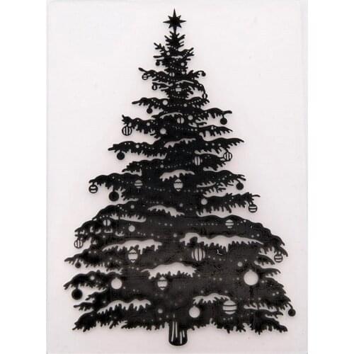 CHRISTMAS TREE Plastic Embossing Folder For Scrapbook Stencils DIY PAPER Album Cards Making CRAFT SUPPLIES Scrapbooking MOLDS