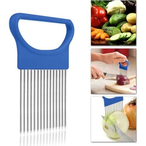 Tomato Onion Vegetables Slicer Cutting Aid Holder Guide Slicing Cutter Safe Fork Fruit Shredders Slicers Safe Fork Kitchen Tools
