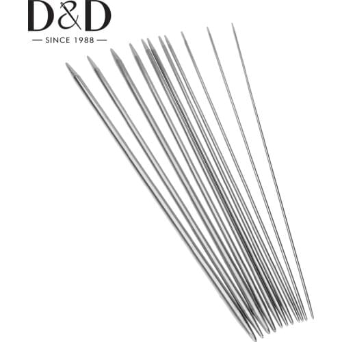 5Pcs/set Stainless Steel Knitting Needles 20cm Double Pointed Crochet Hooks Sweater Needle For Scarves DIY Knitting Tools