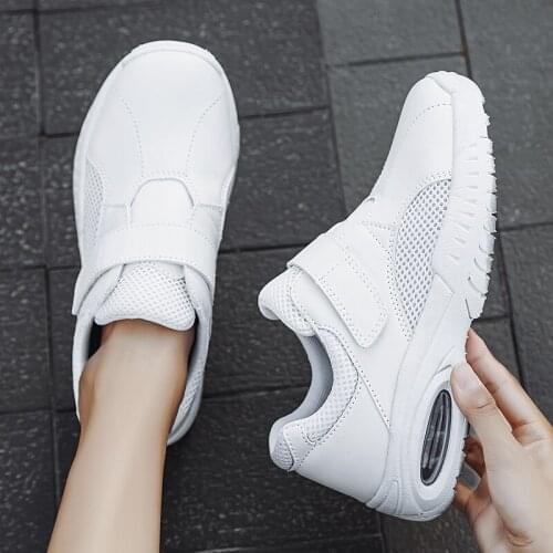 Air Cushion Sports Large Size Nurse White Shoes Comfortable and Breathable Womens Vulcanize Shoes Fashion Casual Walking Shoes