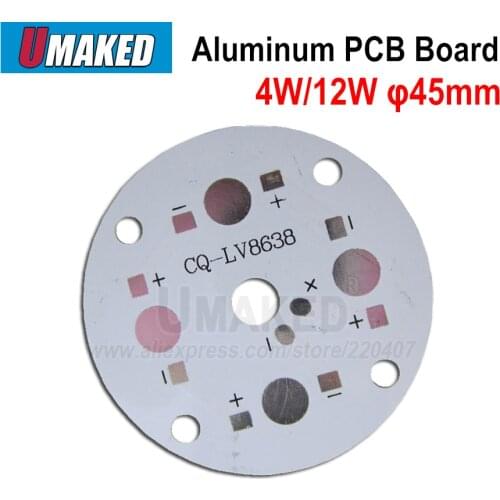 45mm 4W/12W led aluminum plate base board, LED PCB board for trackinglight, bulb light. heat sink board Free shipping