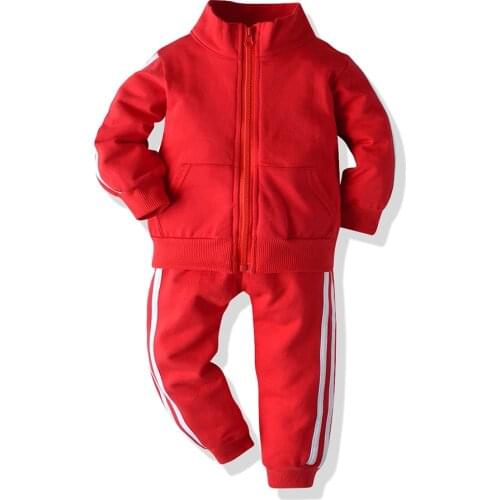 Tem doger autumn 2020 new boy clothing suits long sleeve coat+pants 2 pcs casual suits for boys comfortable tracksuit