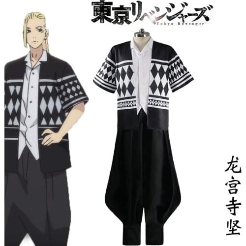 Tokyo Revengers Hanagaki Takemichi Cosplay Kimono Coat shirt Pants Suits Mens Anime Ken Ryuguji Haori Uniforms Women Halloween