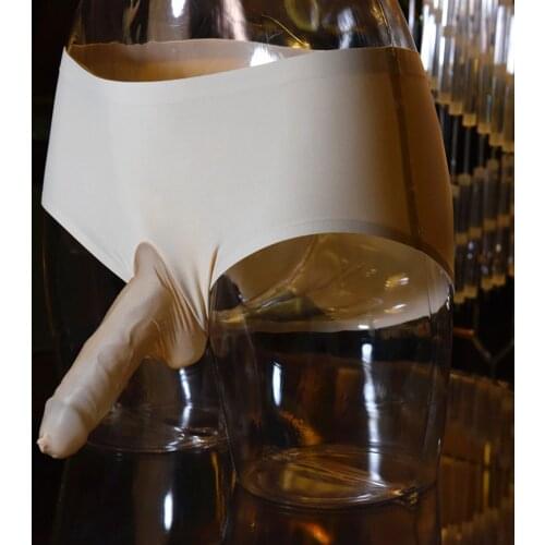 Sexy Men Ice Silk Underwear Elephant Bulge Pouch Briefs Sexy Penis Convex Panties Bikini Cueca Homem Male Lingerie Underpants