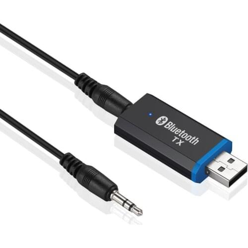 USB Bluetooth 5.0 Audio Transmitter Smart Adapter with 3.5mm Aux Cable For TV PC Headphones Speaker Accessories