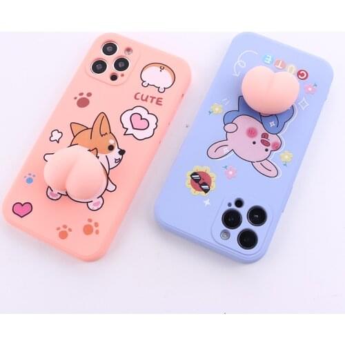 Funny Unzip Pinch Phone Case For iphone12 Mini 11 Pro max XR X XS 7 8P Luxury Liquid Sili Cute And Creative Protective Coque