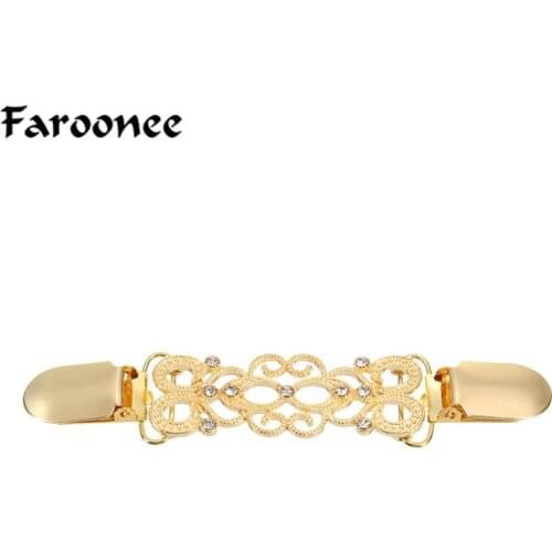 Women Cardigan Duck Clip Brooch Shawl Blouse Collar Buckles Gold Silver Color Jewelry Gifts Flexible Beaded Clothes Fasteners