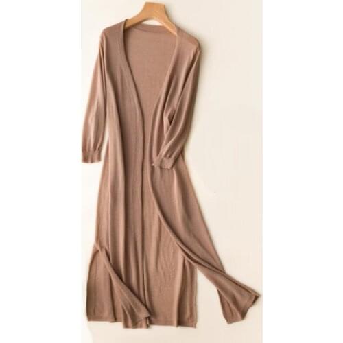 Summer Autumn Long Cardigan Women Plus Size 3XL Knitted Sweater Female Cardigans Women Casual Loose Coat Jacket Ladies Shawl