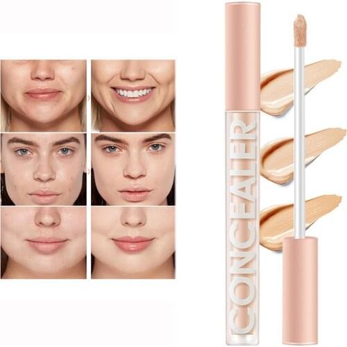 Liquid Concealer Cream Base Foundation Cover Dark Circles Acne Scars Moisturizing Whitening Makeup Tool Facial Comestics