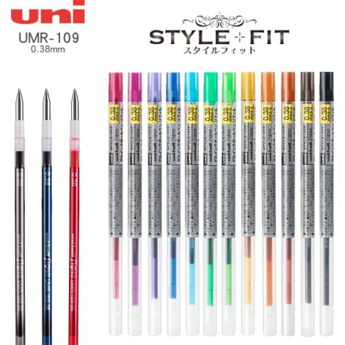 1pc Uni Style Fit Gel Multi Pen Refill - 0.38 Mm 16 Colors Available Writing Supplies UMR-109-38