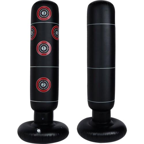 160cm Inflatable Punching Bag Boxing Post Sandbag Kids Training Exercising Tool