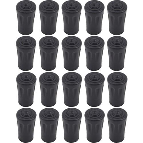 20Pcs/Pack Trekking Pole Walking Stick Cane Climb Replacement Alpenstock Outdoor Camp Hike Protector Cap Tip Rubber
