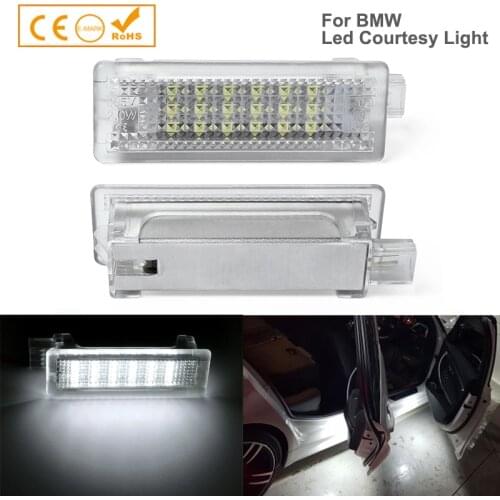 2x Car LED Courtesy Door Projector Footwell interior TrunK Luggage Light Lamp For BMW E90 E92 E93 E60 E70 E82 E87 X1 X3 X5 X6