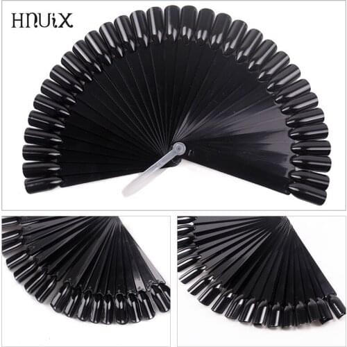 HNUIX 32pcs white / clear false nail tips billboard fan-shaped varnish color card manicure Nail Art practice show display tools