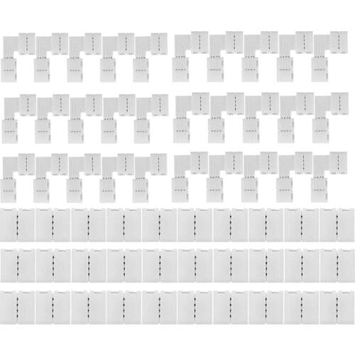 4-Pin RGB LED Strip Connector L-Shaped + No Space For Multi-Color LED Strip