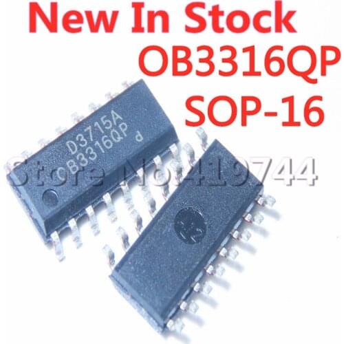 5PCS/LOT OB3316QP OB3316NQP SOP-16 OB3316 LCD power management chip In Stock NEW original IC
