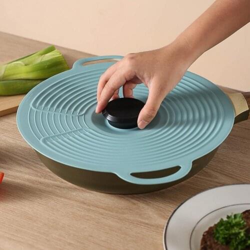 60%HOTReusable pot lid heat-resistant silicone and leak-proof kitchen fresh-keeping lid bowl lid cooking kitchen tool