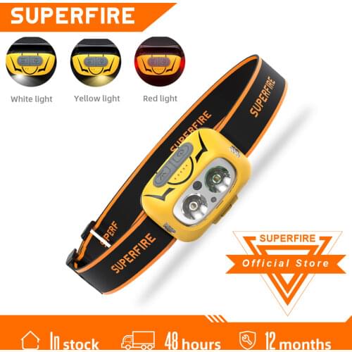 Supfire HL05-S Powerful Headlamp Fishing Camping Tourism LED Lantern With Motion Sensor USB Rechargeable Waterproof Headlights