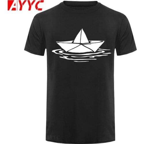 AYYC T-Shirt Tshirt casual cotton cool boat print men t shirt short sleeve summer men tshirt streetwear mens t-shirt top tee