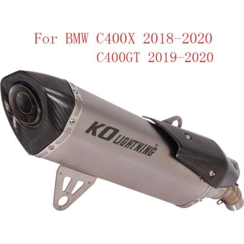 Motorcycle Exhaust Pipe Muffler Silencer Escape Tip System Pipe for BMW C400X 2018-2020 C400GT 2019-2020