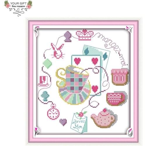 Joy Sunday C473 14CT 11CT Counted and Stamped Home Decor Magic Props Needlework Needlepoint Embroidery DIY Cross Stitch kits