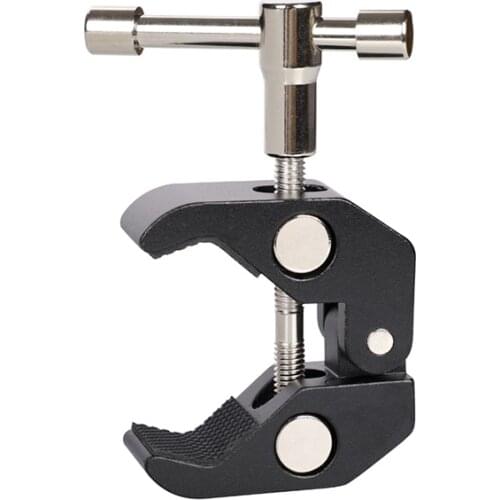 Metal Super Clamp with 1/4" and 3/8"Thread Camera Clamp Mount Crab Clamp for Cameras, Lights, Umbrellas, Hooks, Shelves