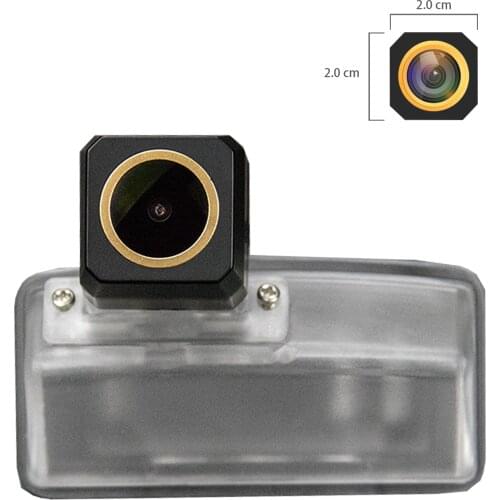 Misayaee Golden HD Car Rear View Reverse Camera Plate Light for Toyota Crown 2012-2013