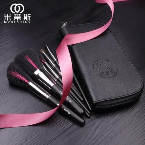 My destiny/a touch of red series makeup brush set brush 7 eye shadow brush smudge brush loose powder brush beginner