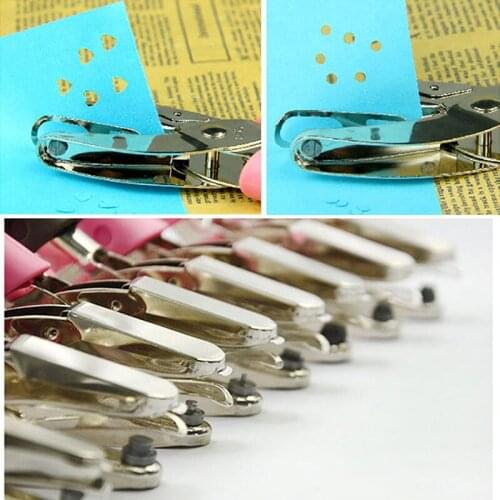 New Hand Held 1 Hole Metal Paper Punch Single Heart Shape Hole Greeting Cards Scrapbook Notbook Puncher Hand Tool With Pink Grip