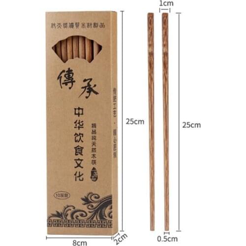 Red Sandalwood Chopsticks Are Made Of Traditional Logs, No Lacquer, No Wax, 10 Pairs/box Of Safe Household Solid Wood Tableware