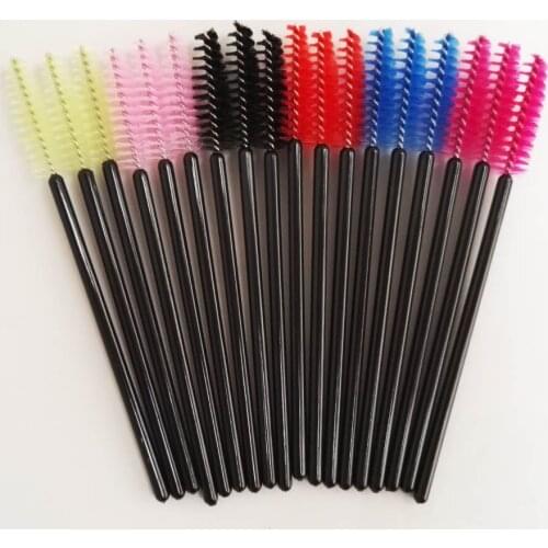50PCS Multi-color Disposable Eyelash Extension Soft Mascara Brush Wands Applicator Makeup Brushs Cosmetic Tool
