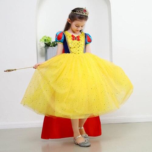 AngelGirl Princess Girl Dress Party Cosplay Costume Snow Costume Children Cosplay Clothing Baby Kids Dresses Girl Print Clothes