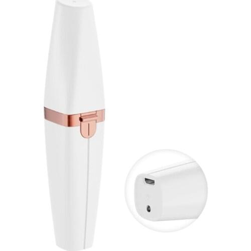Portable Women Facial Hair Shaver Pen-shaped Waterproof Painless Facial Hair Razor USB Rechargeable Washable