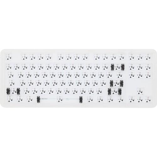 INKC87 Programmable Macro RGB Mechanical Keyboard Type-c Hot Swap PCB 4 Layer Transparent Organic Glass Case DIY Keyboard Kits