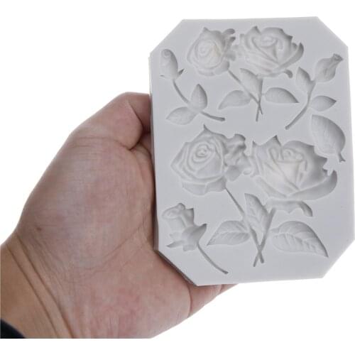 Rose flower silicone mold rose Fondant Molds Chocolate Sugarcraft Mold Fondant Cake Decorating Tools