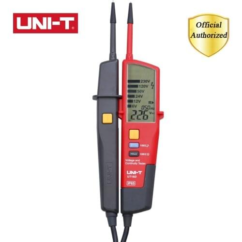 UNI-T UT18D Voltage and Continuity Tester AC/DC Voltage Meter metal Detector Waterproof Test Pen Full LCD Display RCD Test