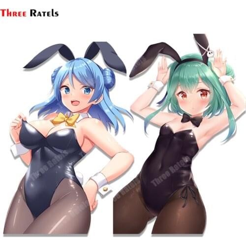 Three Ratels B63 Uruha Rushia Hololiv Occlusion Scratch DIY Vinyl Material Decor Sticker Car Decals For Bumper&Trunk