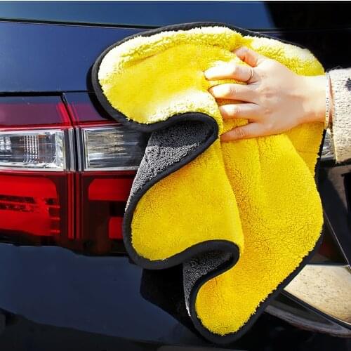 High quality Car Care Polishing Wash Towels Plush Microfiber Washing Drying Towel Thick Plush Polyester Fiber Car Cleaning