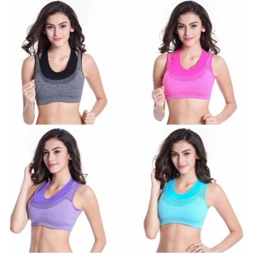 1pcs Women Yoga Top Sexy Push-Up Sports Bras Fitness Workout Running Top Vest False Shockproof Bra top deportivo mujer