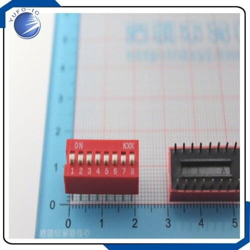 10PCS/LOT 8P toggle DIP switch DIP switch 8 encoding 2.54mm pitch